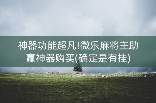 神器功能超凡!微乐麻将主助赢神器购买(确定是有挂)