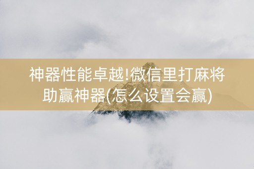 神器性能卓越!微信里打麻将助赢神器(怎么设置会赢)