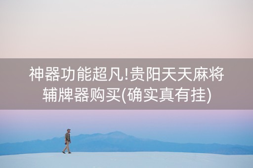 神器功能超凡!贵阳天天麻将辅牌器购买(确实真有挂)