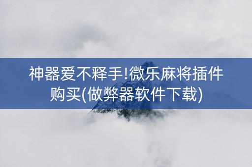 神器爱不释手!微乐麻将插件购买(做弊器软件下载)