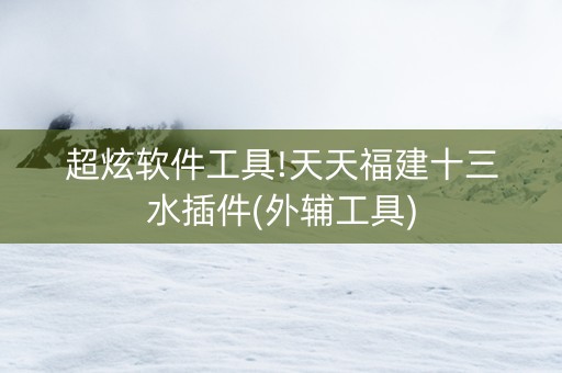超炫软件工具!天天福建十三水插件(外辅工具)