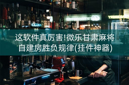 这软件真厉害!微乐甘肃麻将自建房胜负规律(挂件神器)