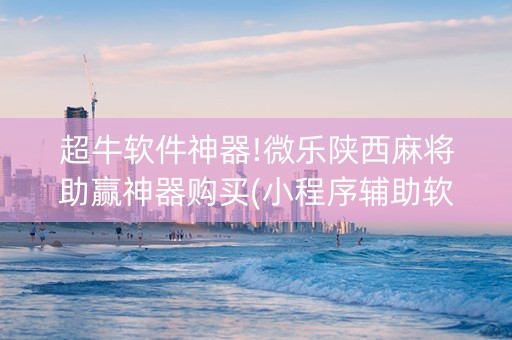 超牛软件神器!微乐陕西麻将助赢神器购买(小程序辅助软件)