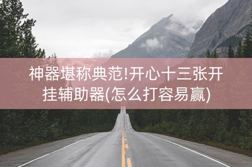 神器堪称典范!开心十三张开挂辅助器(怎么打容易赢)