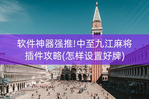 软件神器强推!中至九江麻将插件攻略(怎样设置好牌)
