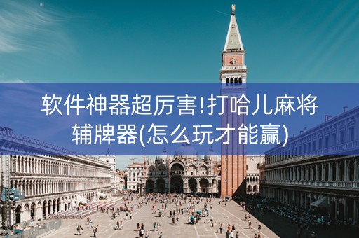 软件神器超厉害!打哈儿麻将辅牌器(怎么玩才能赢)