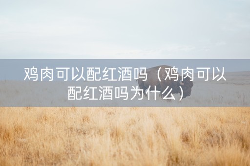 鸡肉可以配红酒吗（鸡肉可以配红酒吗为什么）