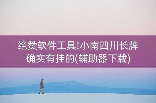 绝赞软件工具!小南四川长牌确实有挂的(辅助器下载)