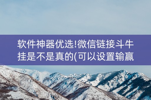 软件神器优选!微信链接斗牛挂是不是真的(可以设置输赢吗)