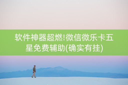 软件神器超燃!微信微乐卡五星免费辅助(确实有挂)