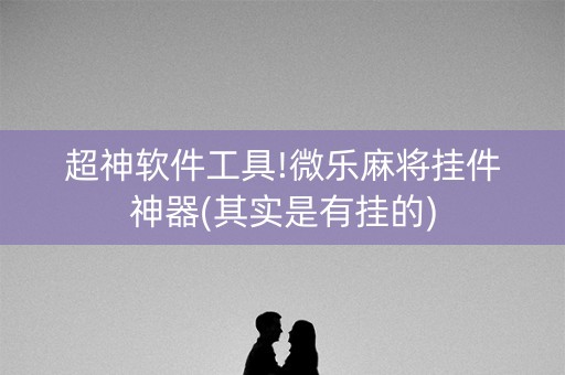 超神软件工具!微乐麻将挂件神器(其实是有挂的)
