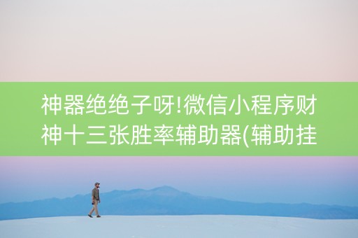 神器绝绝子呀!微信小程序财神十三张胜率辅助器(辅助挂发牌规律)