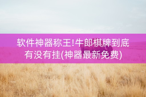 软件神器称王!牛郎棋牌到底有没有挂(神器最新免费)