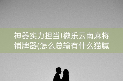 神器实力担当!微乐云南麻将铺牌器(怎么总输有什么猫腻)