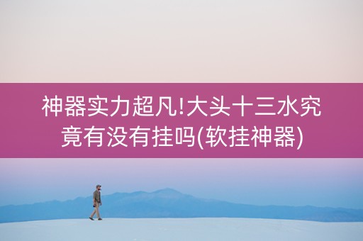神器实力超凡!大头十三水究竟有没有挂吗(软挂神器)