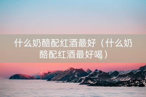 什么奶酪配红酒最好（什么奶酪配红酒最好喝）
