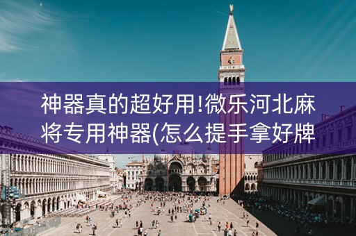 神器真的超好用!微乐河北麻将专用神器(怎么提手拿好牌)