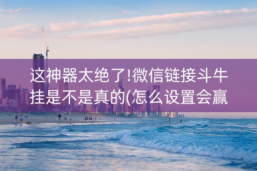 这神器太绝了!微信链接斗牛挂是不是真的(怎么设置会赢)