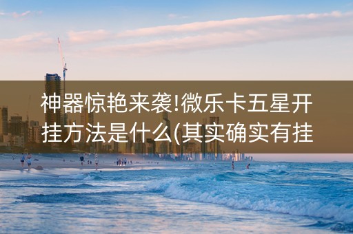 神器惊艳来袭!微乐卡五星开挂方法是什么(其实确实有挂)