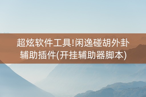 超炫软件工具!闲逸碰胡外卦辅助插件(开挂辅助器脚本)