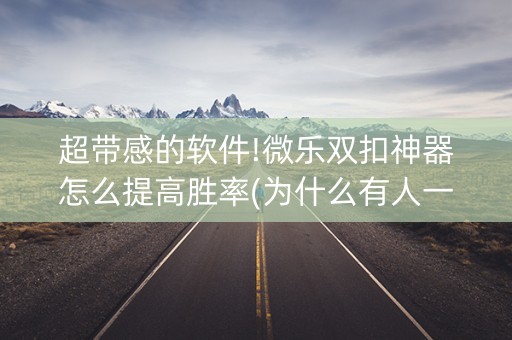 超带感的软件!微乐双扣神器怎么提高胜率(为什么有人一直赢)