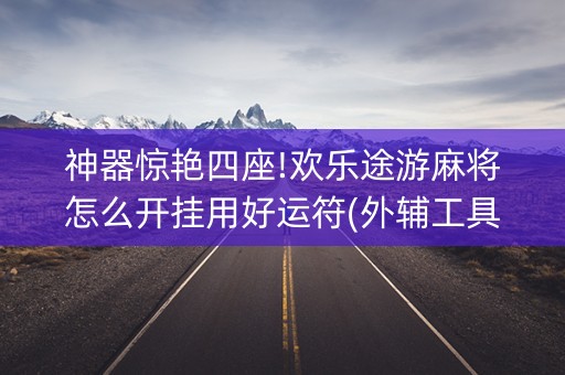 神器惊艳四座!欢乐途游麻将怎么开挂用好运符(外辅工具)