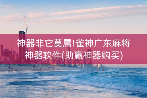 神器非它莫属!雀神广东麻将神器软件(助赢神器购买)