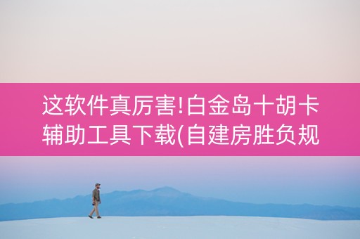 这软件真厉害!白金岛十胡卡辅助工具下载(自建房胜负规律)