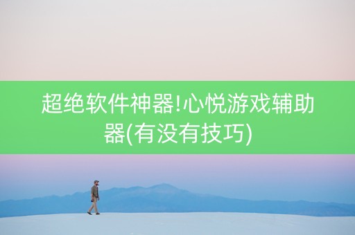 超绝软件神器!心悦游戏辅助器(有没有技巧)
