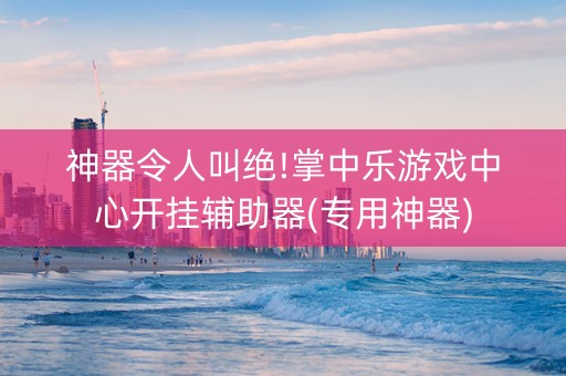 神器令人叫绝!掌中乐游戏中心开挂辅助器(专用神器)