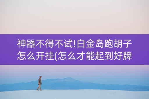 神器不得不试!白金岛跑胡子怎么开挂(怎么才能起到好牌)