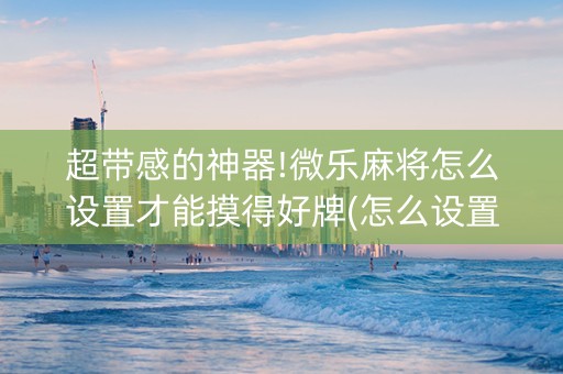 超带感的神器!微乐麻将怎么设置才能摸得好牌(怎么设置才能赢)