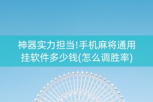神器实力担当!手机麻将通用挂软件多少钱(怎么调胜率)