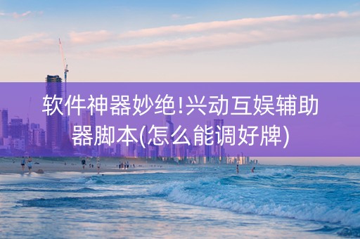 软件神器妙绝!兴动互娱辅助器脚本(怎么能调好牌)