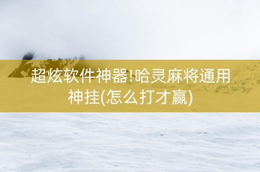 超炫软件神器!哈灵麻将通用神挂(怎么打才赢)