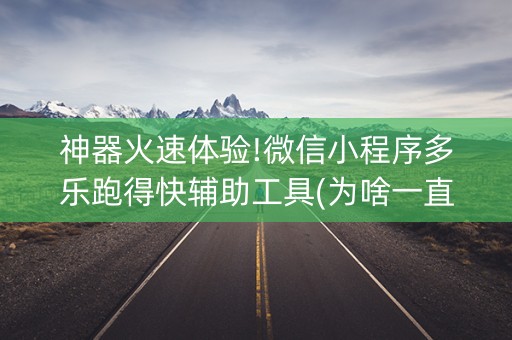神器火速体验!微信小程序多乐跑得快辅助工具(为啥一直输)