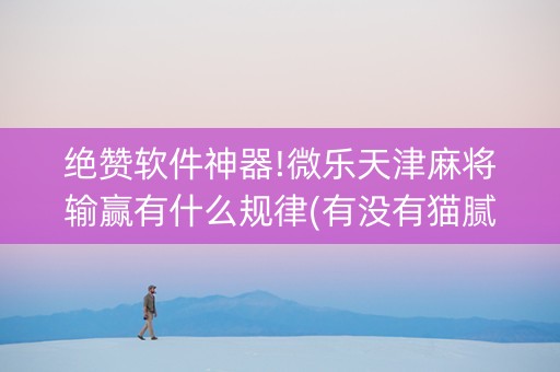 绝赞软件神器!微乐天津麻将输赢有什么规律(有没有猫腻)