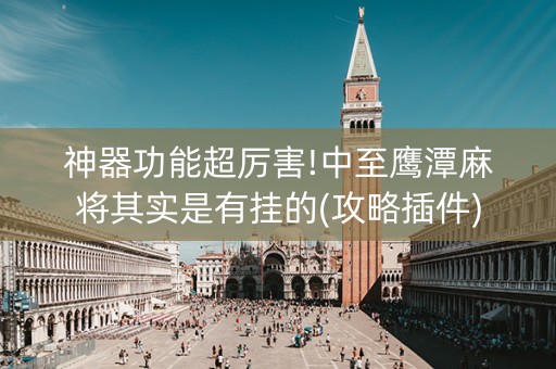 神器功能超厉害!中至鹰潭麻将其实是有挂的(攻略插件)