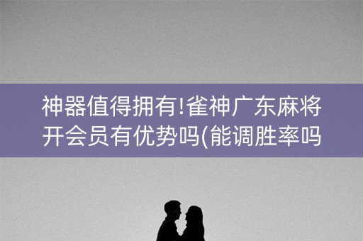 神器值得拥有!雀神广东麻将开会员有优势吗(能调胜率吗)