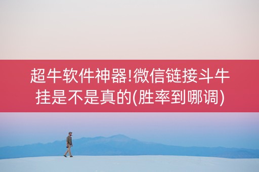 超牛软件神器!微信链接斗牛挂是不是真的(胜率到哪调)