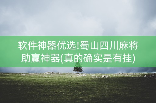 软件神器优选!蜀山四川麻将助赢神器(真的确实是有挂)