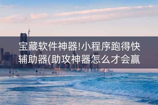 宝藏软件神器!小程序跑得快辅助器(助攻神器怎么才会赢)
