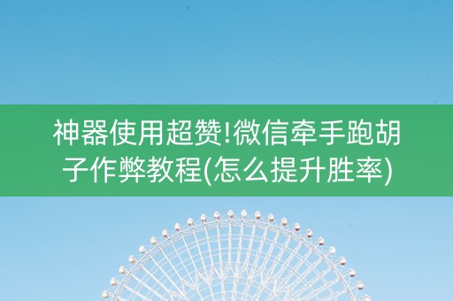 神器使用超赞!微信牵手跑胡子作弊教程(怎么提升胜率)