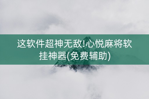 这软件超神无敌!心悦麻将软挂神器(免费辅助)