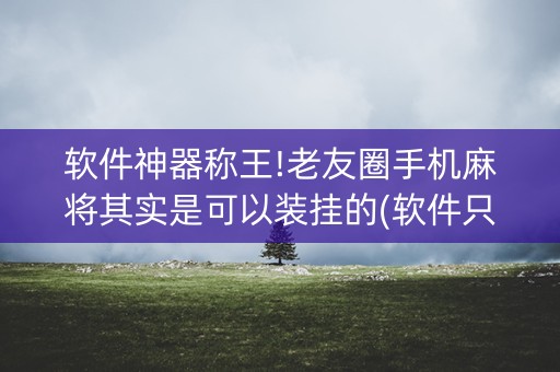 软件神器称王!老友圈手机麻将其实是可以装挂的(软件只赢不输)