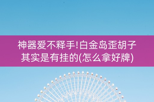 神器爱不释手!白金岛歪胡子其实是有挂的(怎么拿好牌)