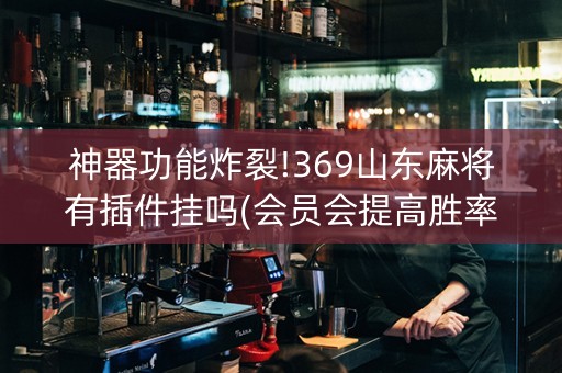 神器功能炸裂!369山东麻将有插件挂吗(会员会提高胜率吗)