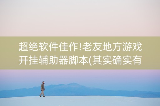 超绝软件佳作!老友地方游戏开挂辅助器脚本(其实确实有挂)