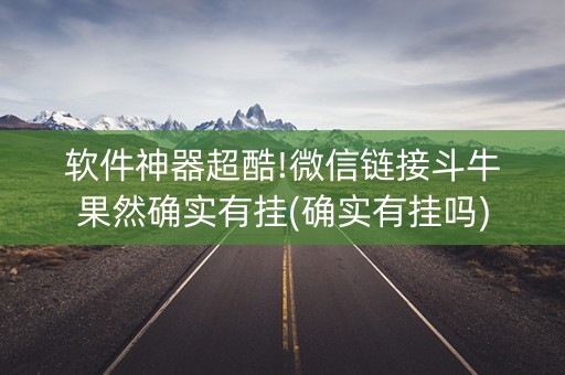 软件神器超酷!微信链接斗牛果然确实有挂(确实有挂吗)