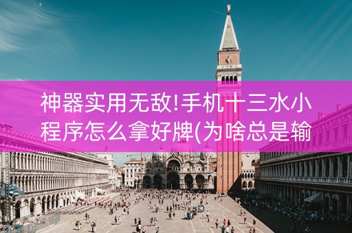 神器实用无敌!手机十三水小程序怎么拿好牌(为啥总是输)